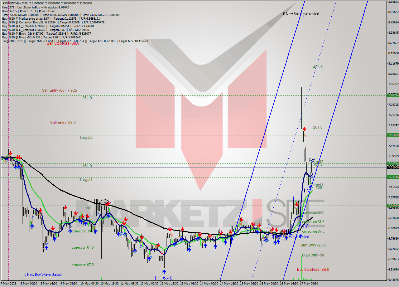 AXSUSDT-Bin M30 Signal