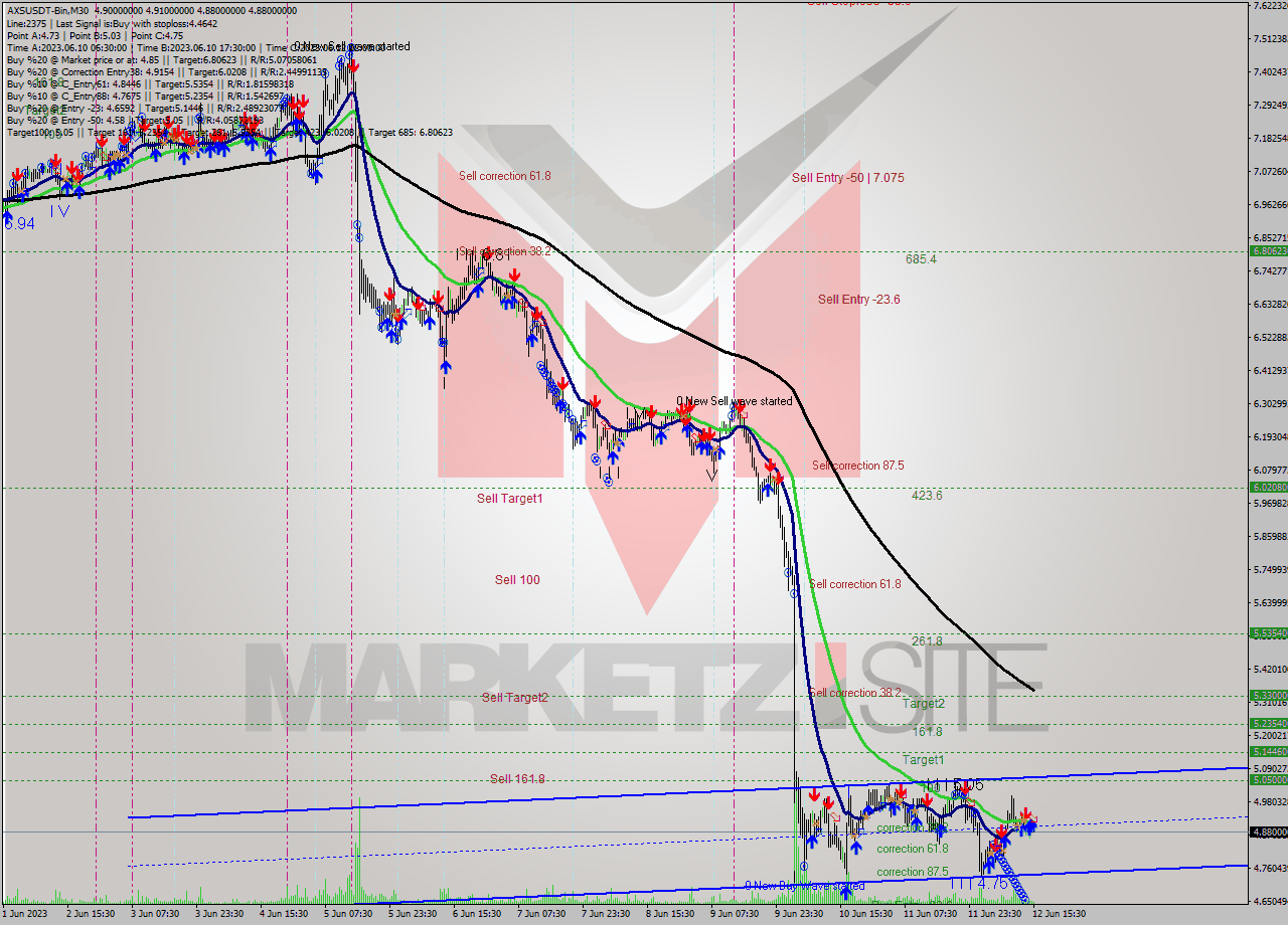 AXSUSDT-Bin M30 Signal