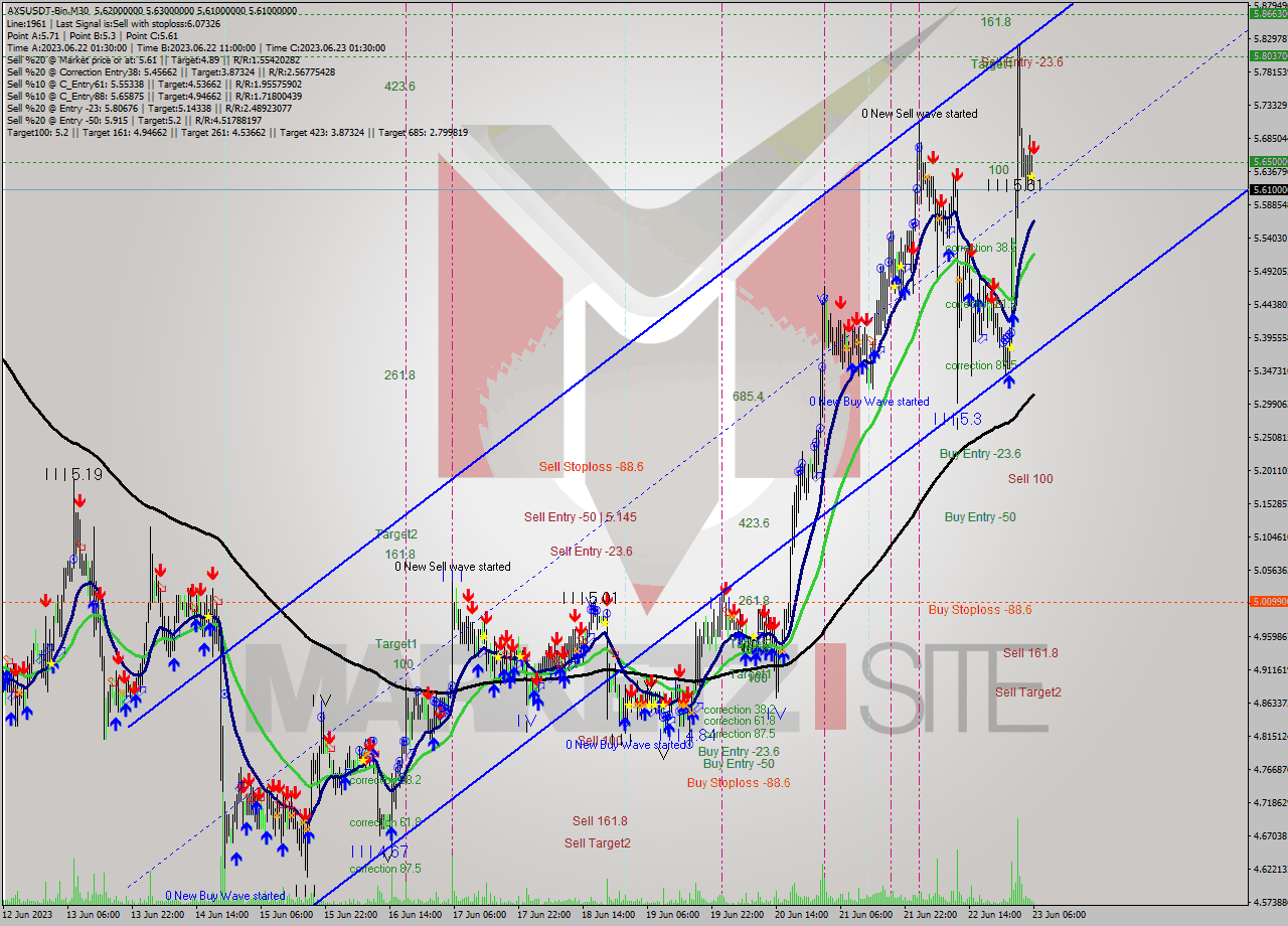 AXSUSDT-Bin M30 Signal