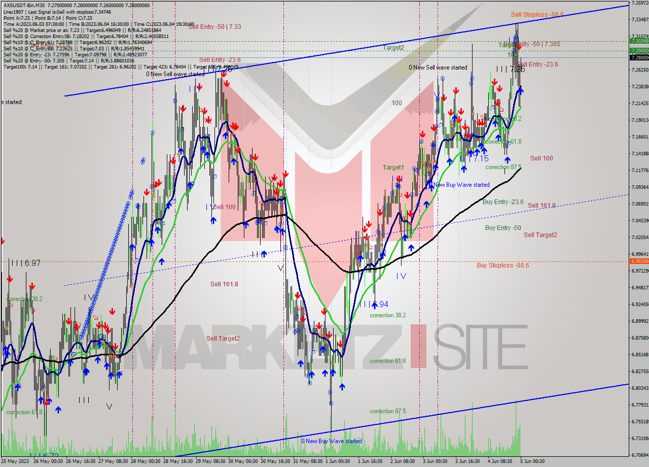 AXSUSDT-Bin M30 Signal