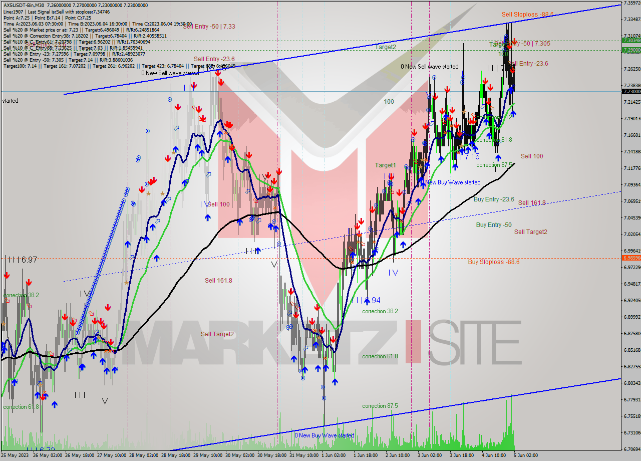 AXSUSDT-Bin M30 Signal