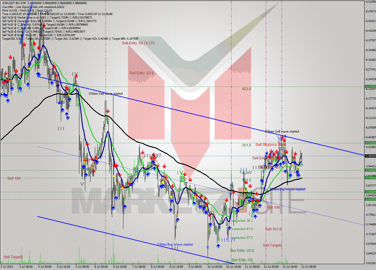 AXSUSDT-Bin M30 Signal