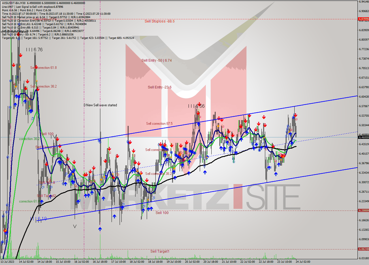 AXSUSDT-Bin M30 Signal
