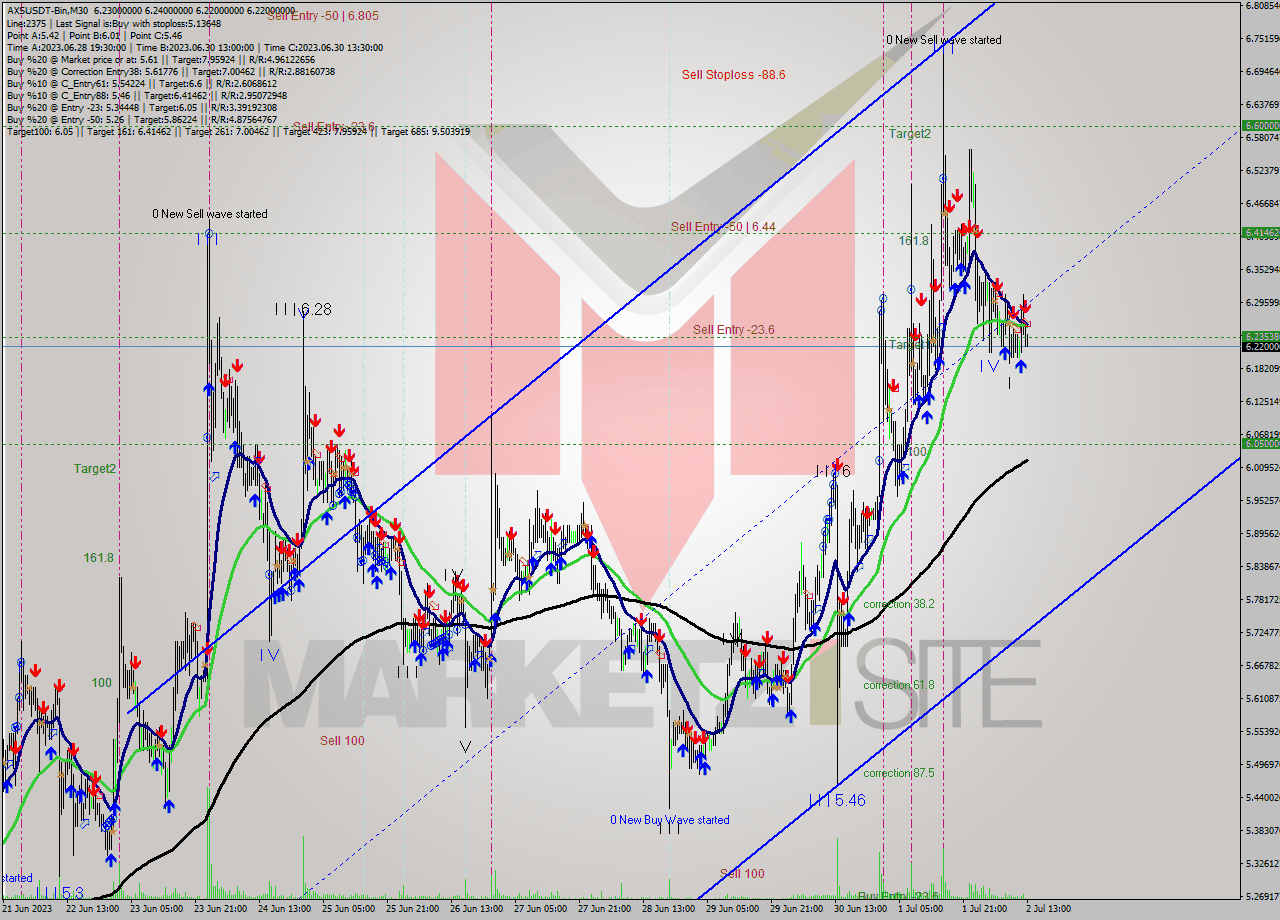 AXSUSDT-Bin M30 Signal