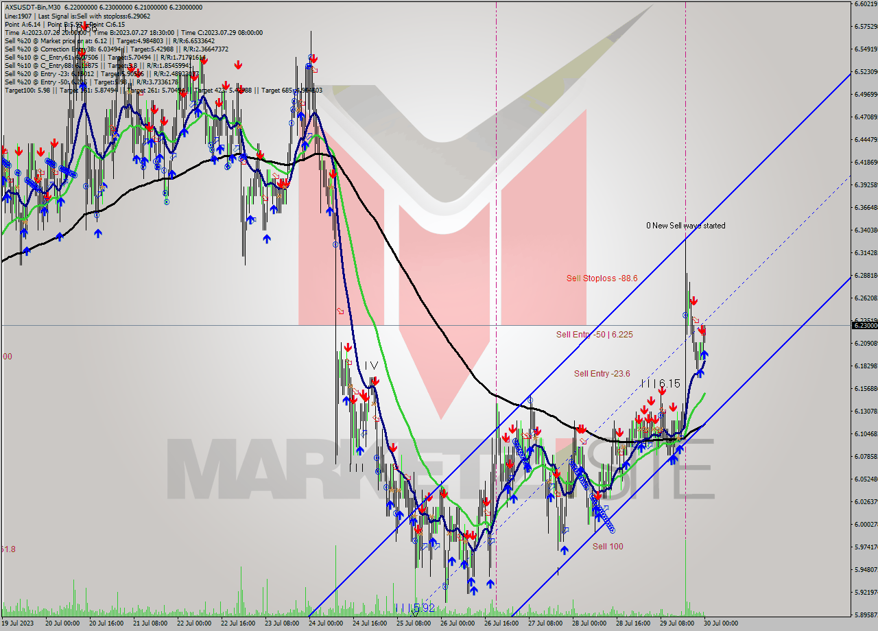 AXSUSDT-Bin M30 Signal