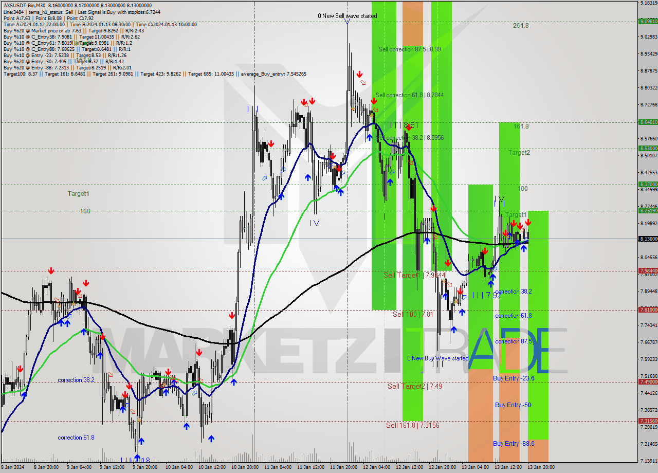 AXSUSDT-Bin M30 Signal