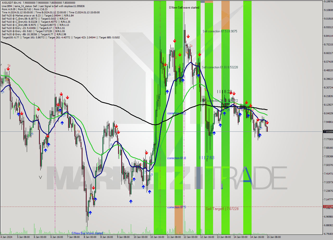 AXSUSDT-Bin H1 Signal