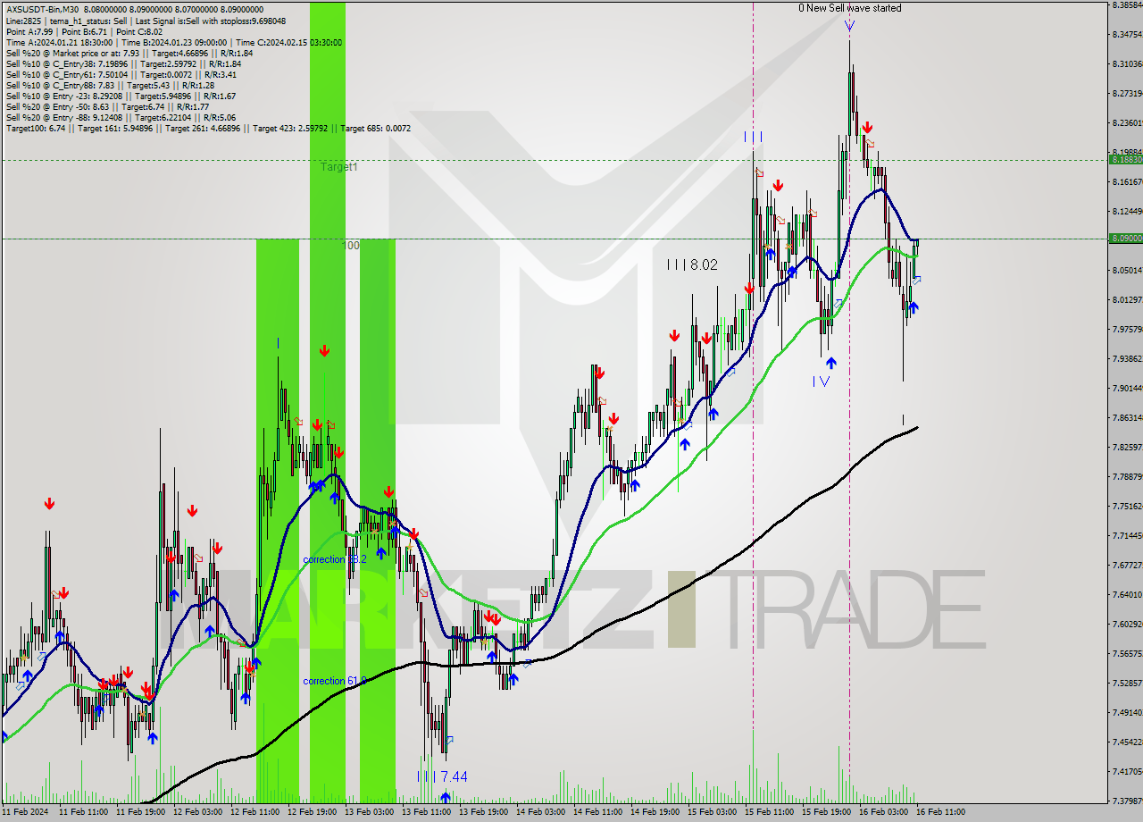AXSUSDT-Bin M30 Signal