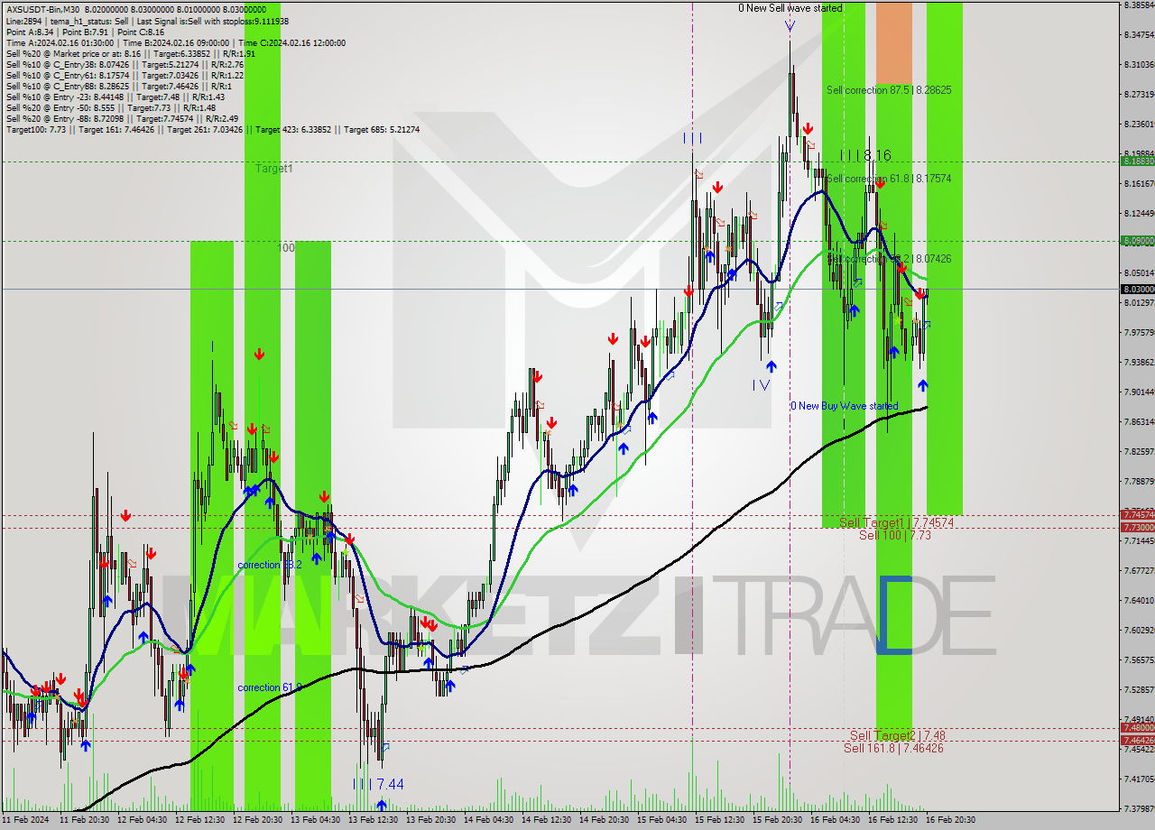 AXSUSDT-Bin M30 Signal