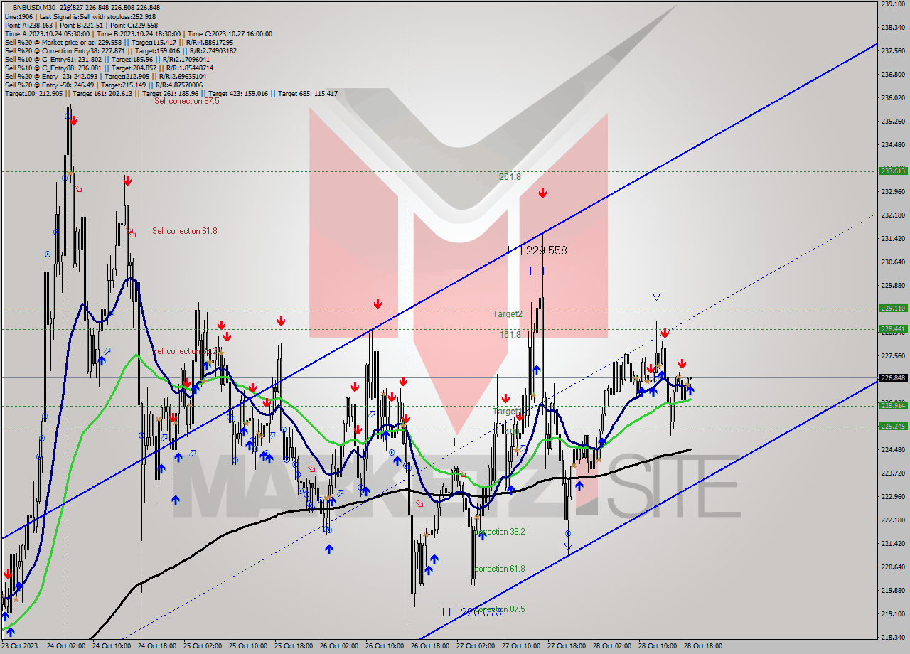 BNBUSD M30 Analysis BNBUSD M30 Signal
