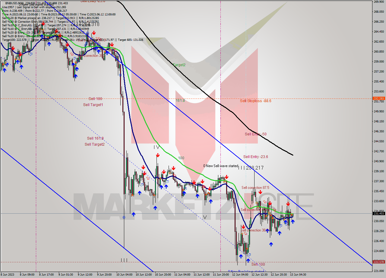 BNBUSD M30 Analysis BNBUSD M30 Signal