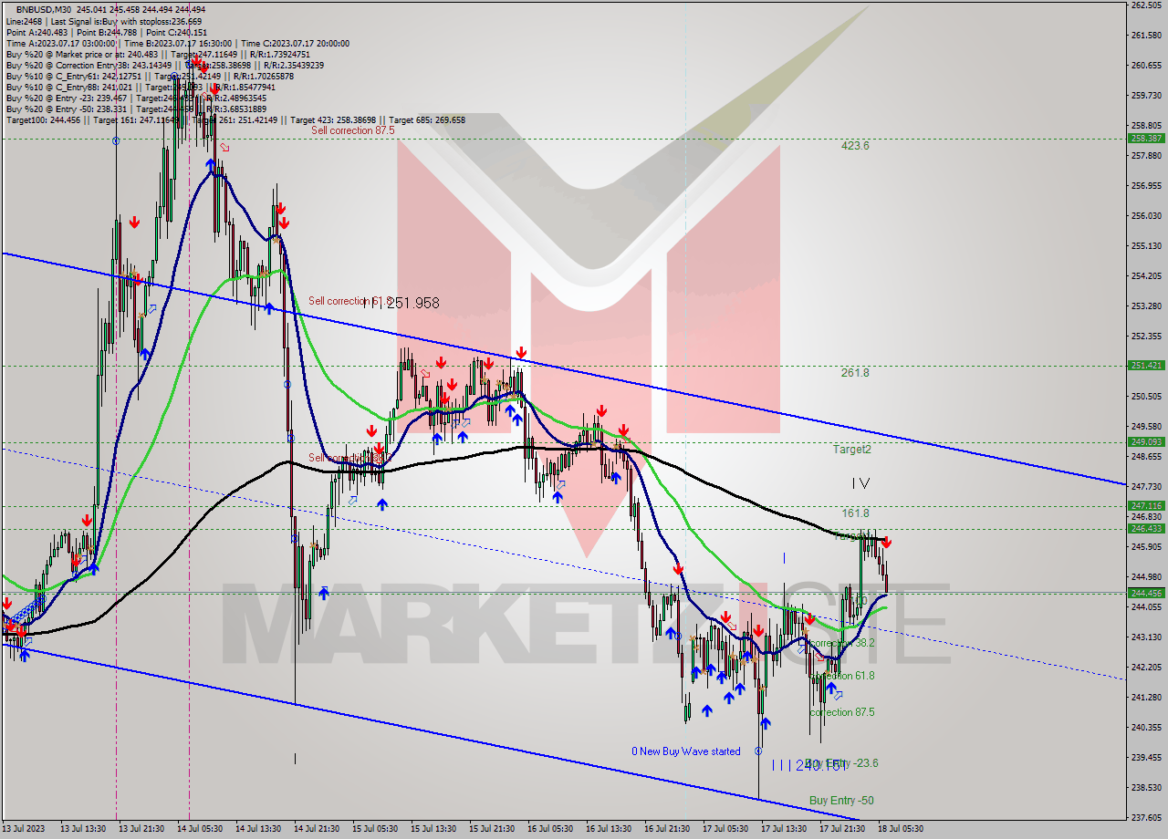 BNBUSD M30 Analysis BNBUSD M30 Signal