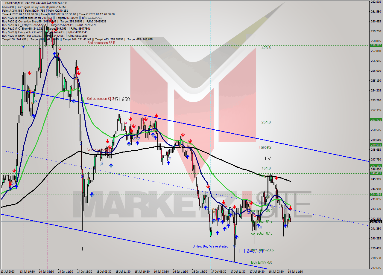 BNBUSD M30 Analysis BNBUSD M30 Signal