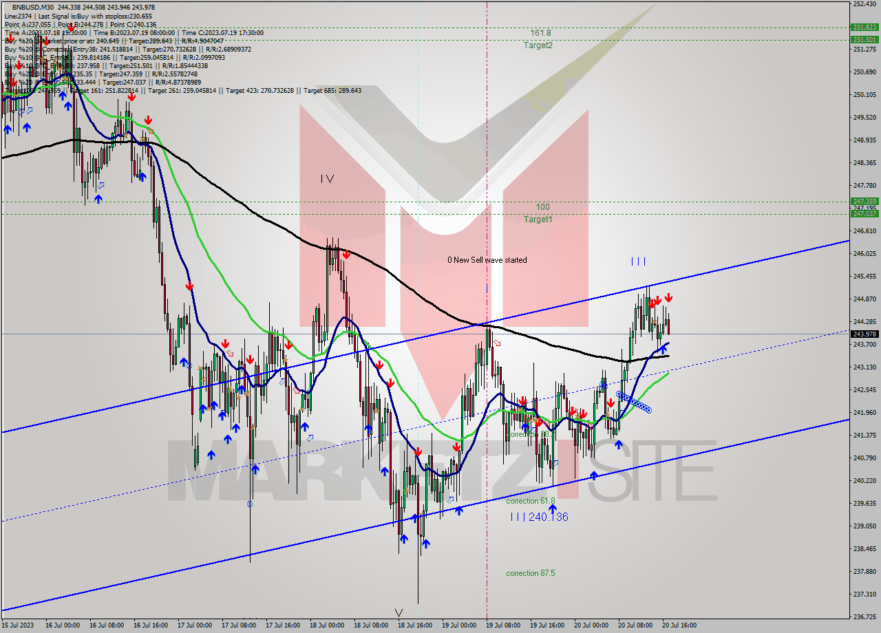 BNBUSD M30 Analysis BNBUSD M30 Signal