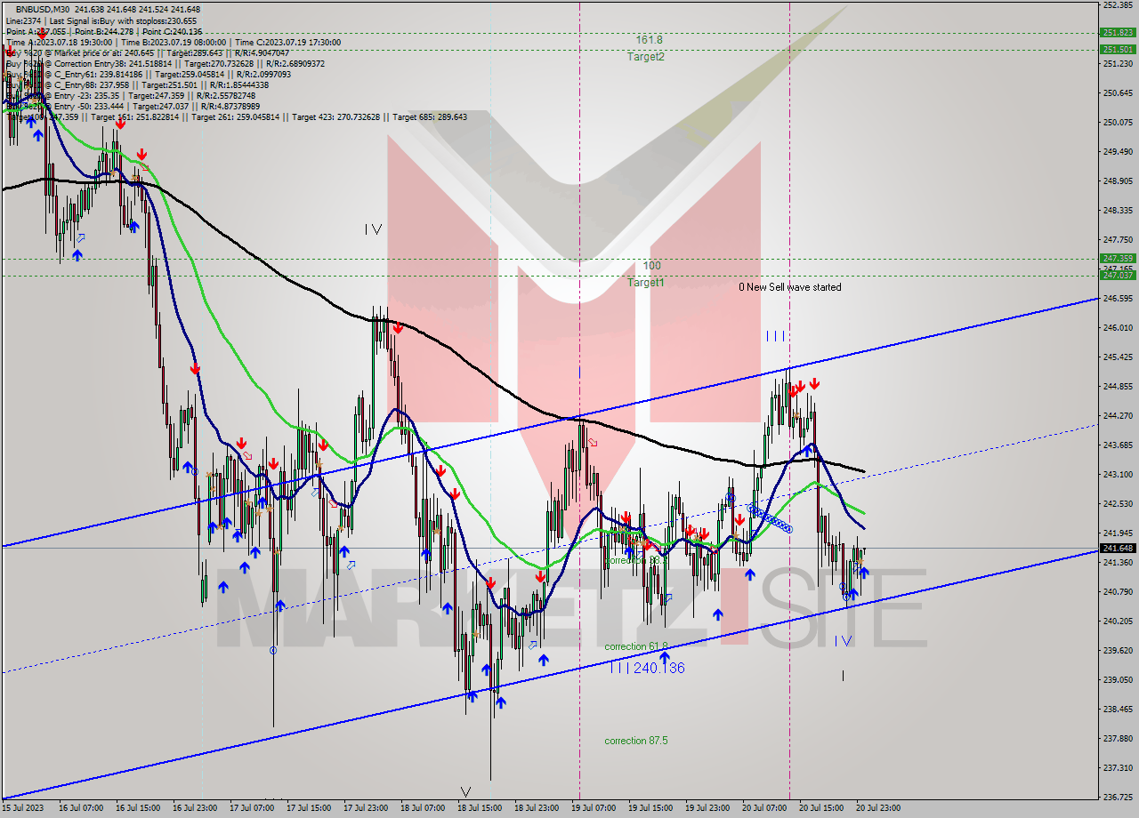 BNBUSD M30 Analysis BNBUSD M30 Signal