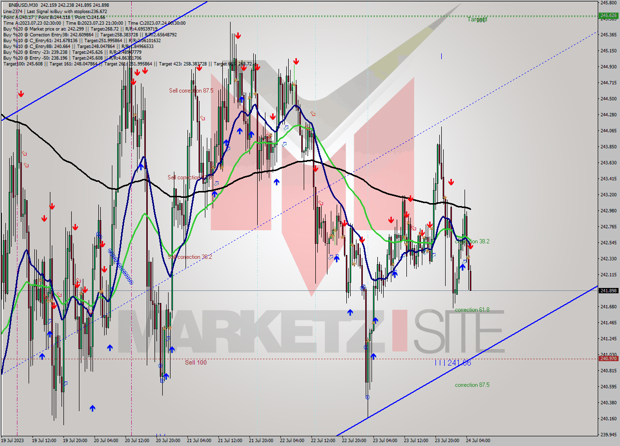 BNBUSD M30 Analysis BNBUSD M30 Signal