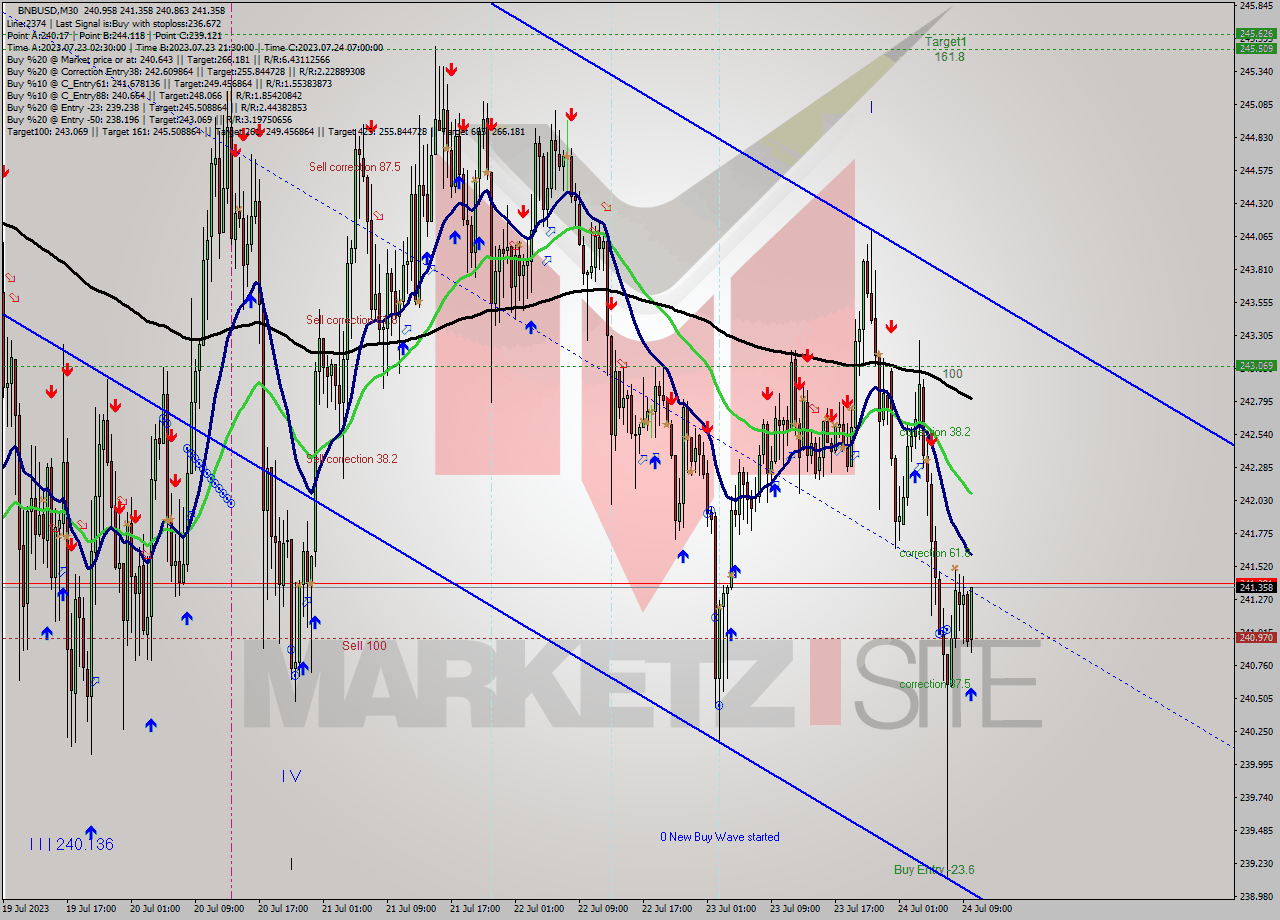 BNBUSD M30 Analysis BNBUSD M30 Signal