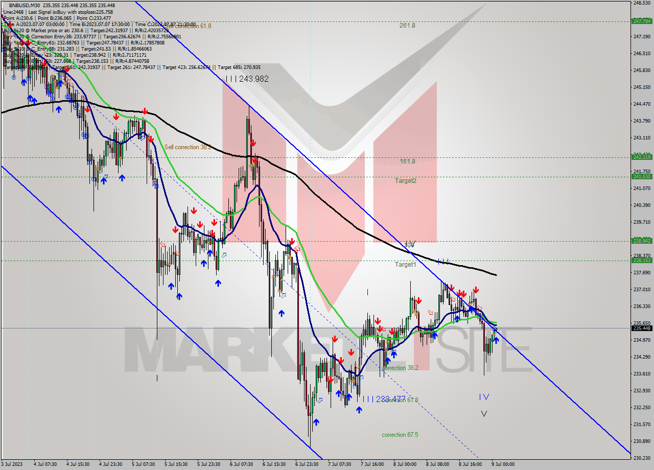 BNBUSD M30 Analysis BNBUSD M30 Signal