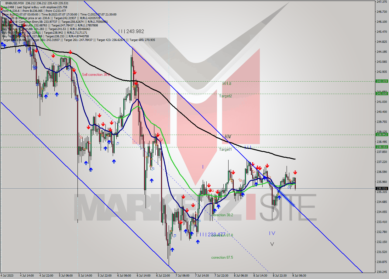 BNBUSD M30 Analysis BNBUSD M30 Signal