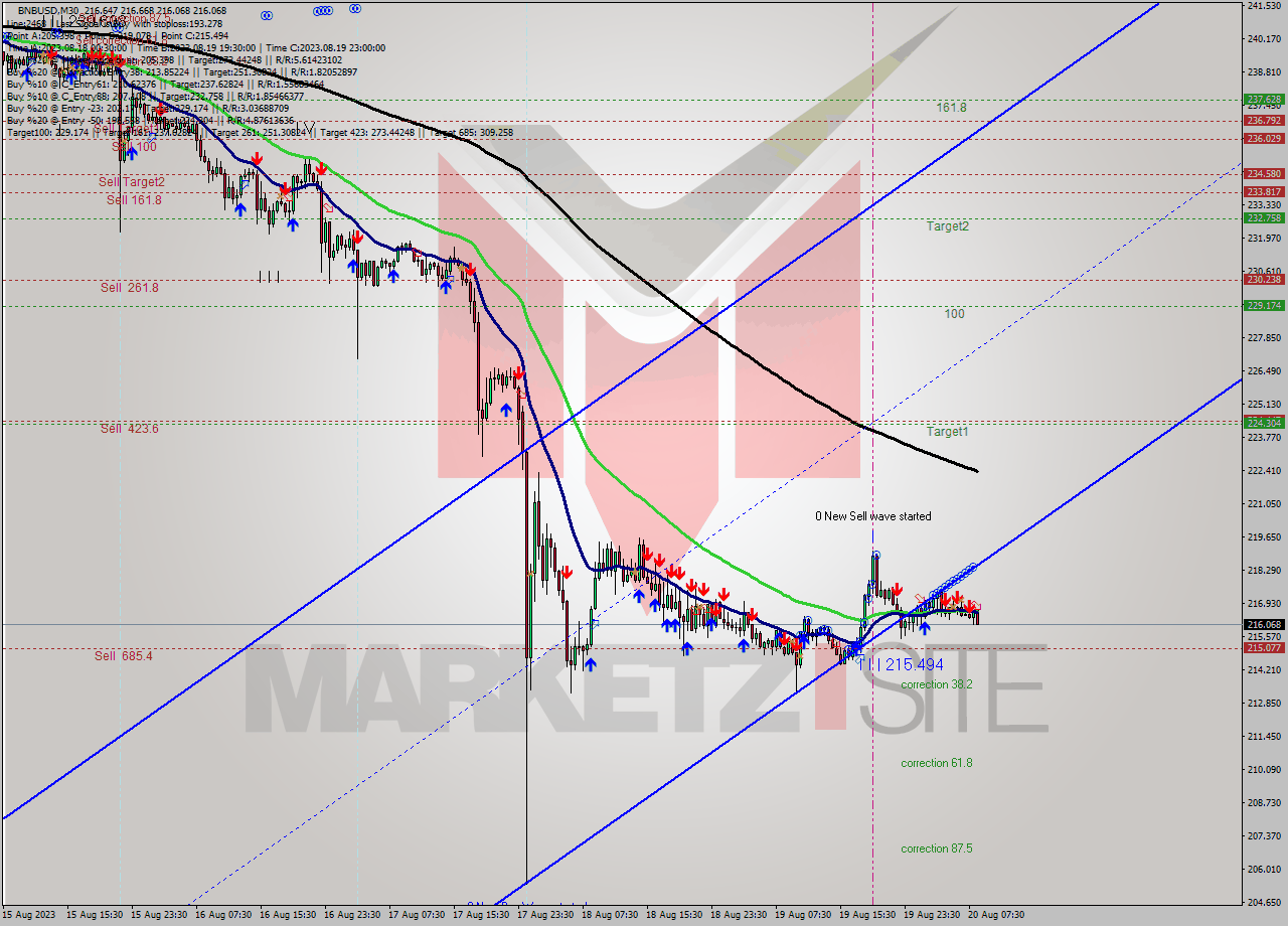 BNBUSD M30 Analysis BNBUSD M30 Signal