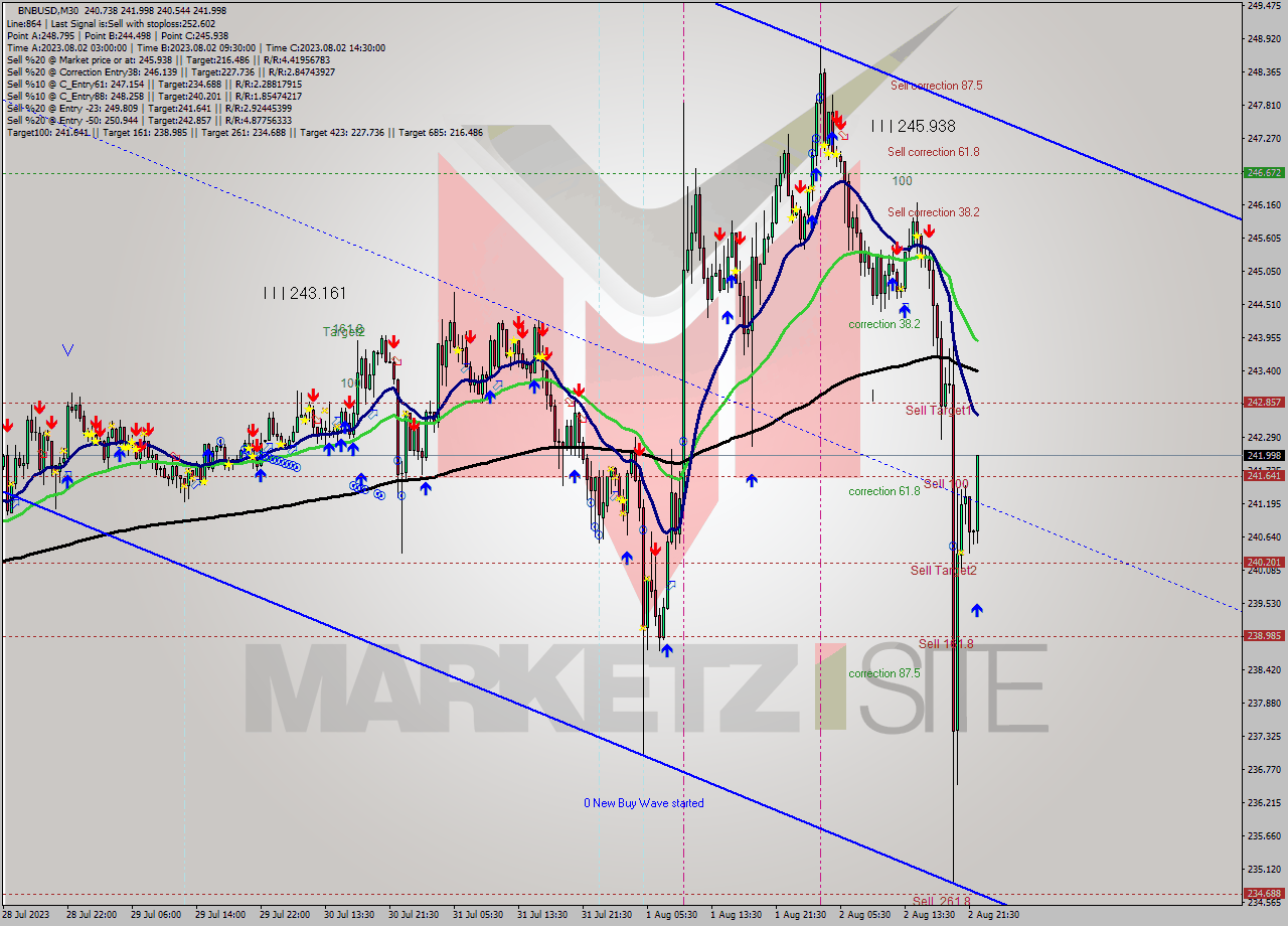 BNBUSD M30 Analysis BNBUSD M30 Signal