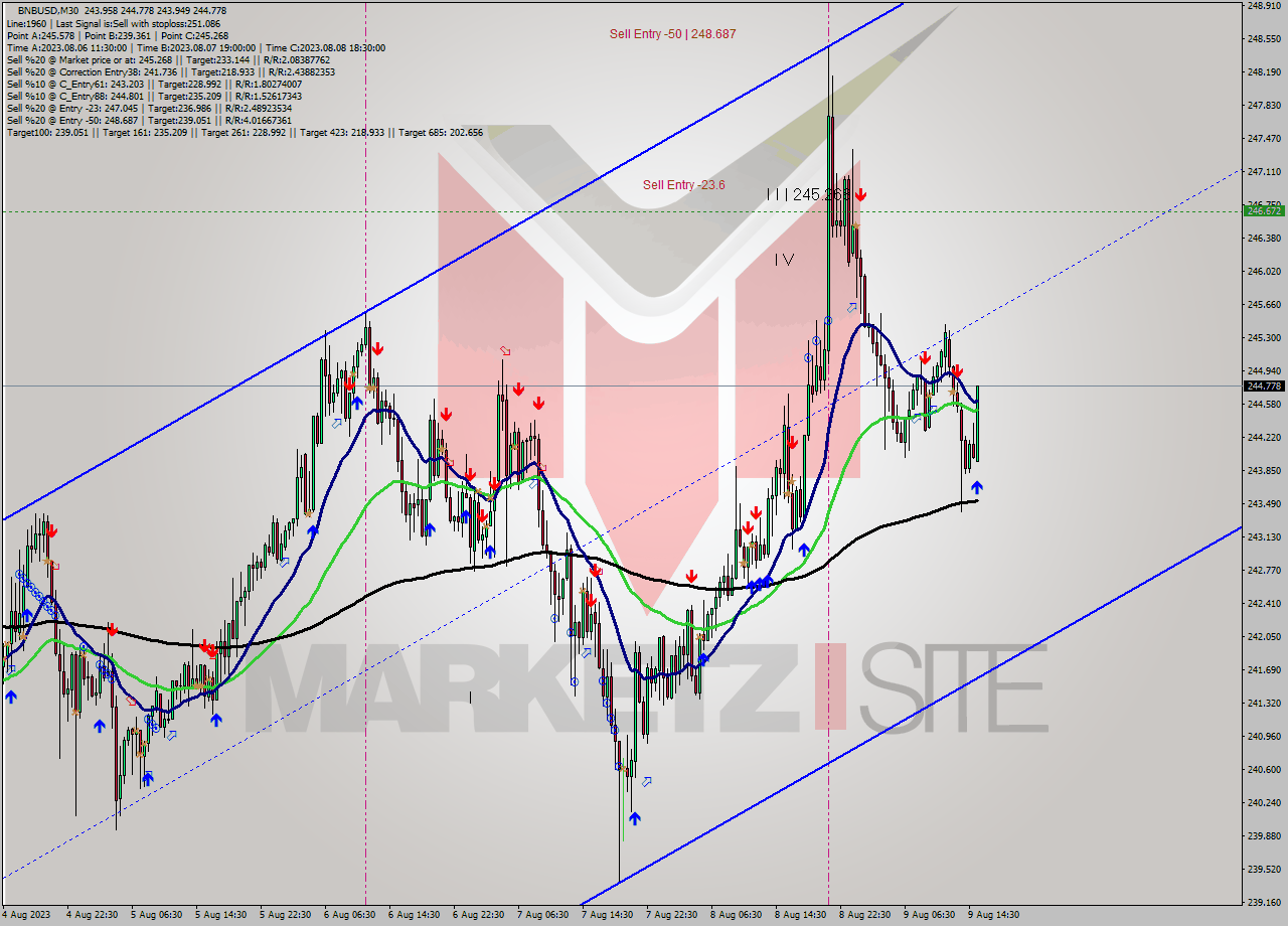 BNBUSD M30 Analysis BNBUSD M30 Signal