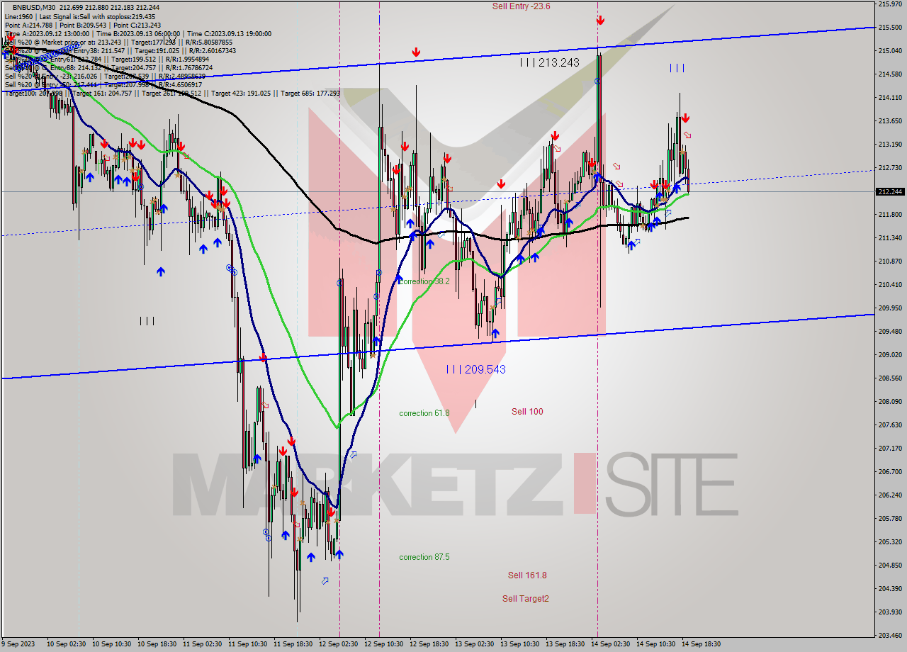 BNBUSD M30 Analysis BNBUSD M30 Signal