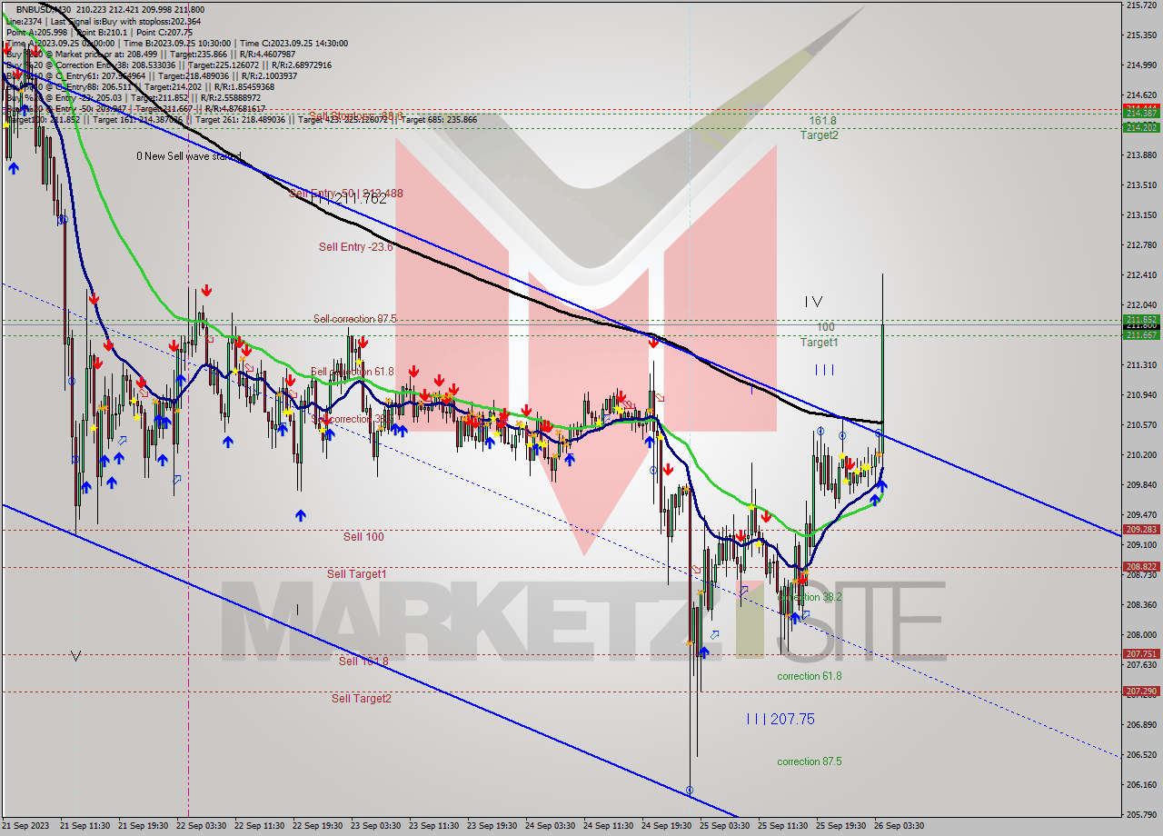 BNBUSD M30 Analysis BNBUSD M30 Signal