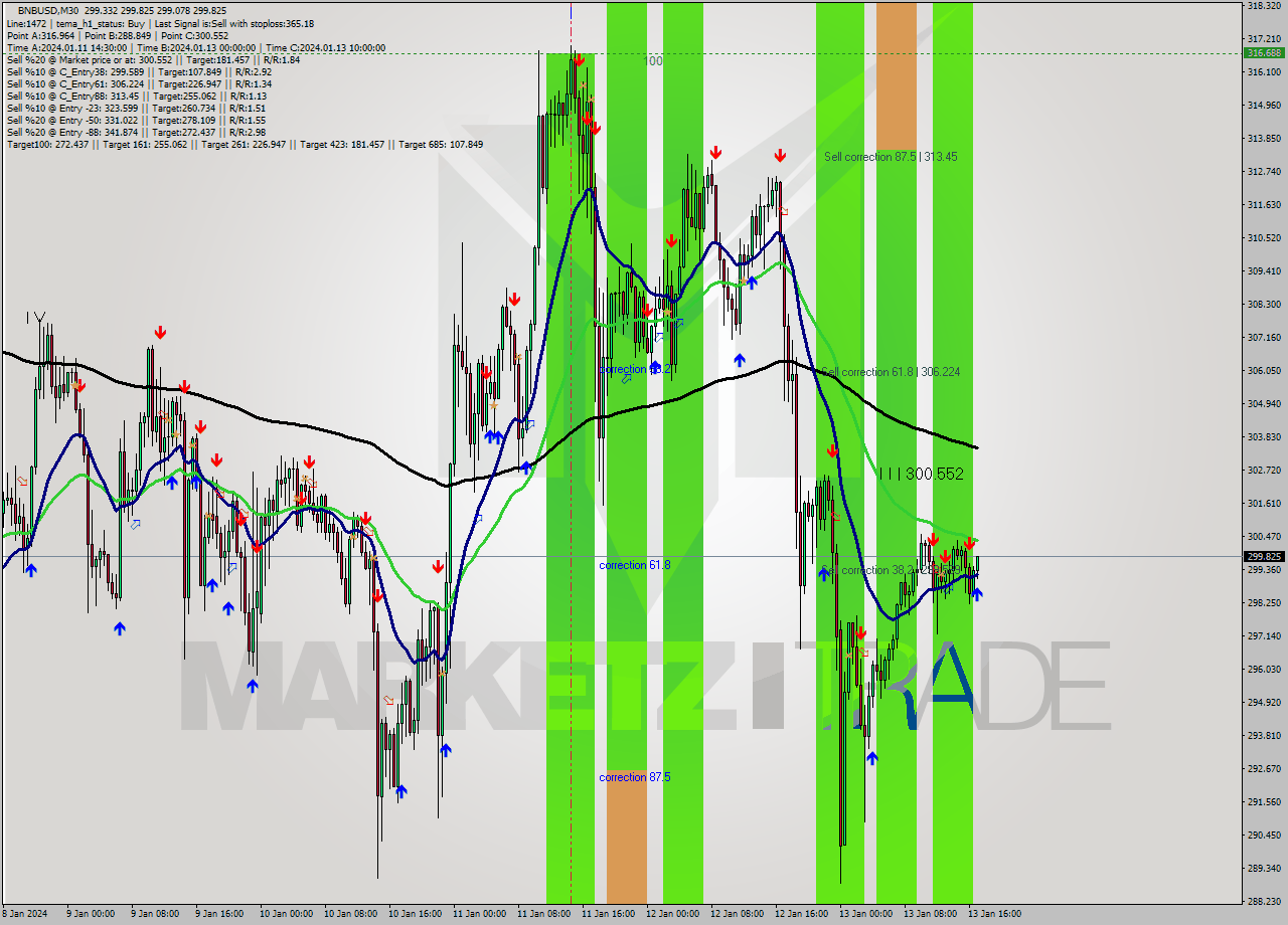 BNBUSD M30 Analysis BNBUSD M30 Signal