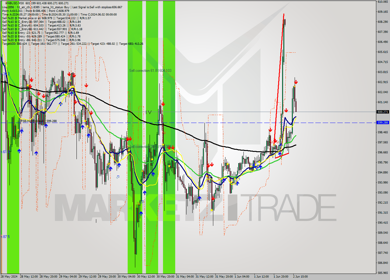 BNBUSD M30 Analysis BNBUSD M30 Signal