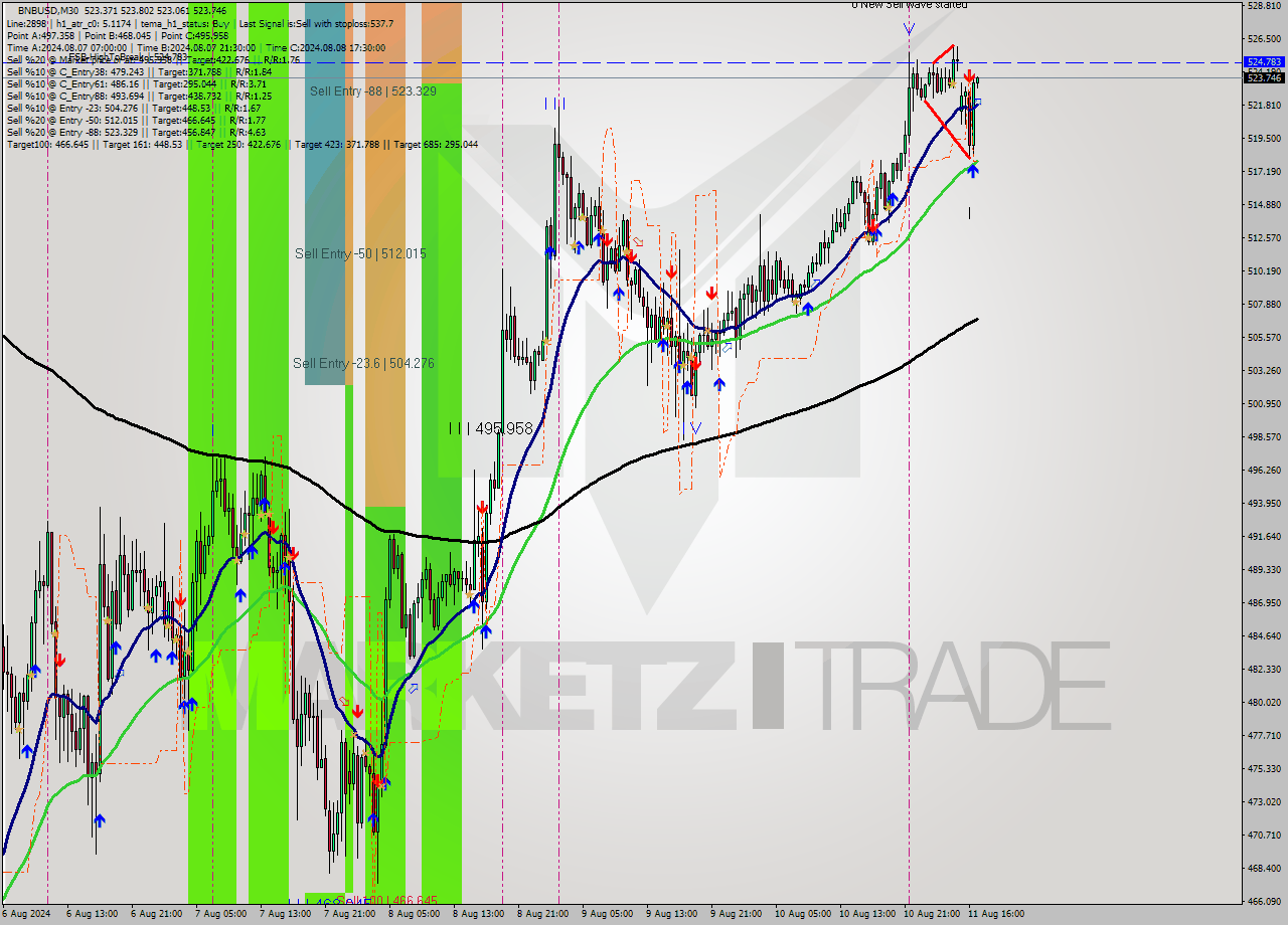BNBUSD M30 Analysis BNBUSD M30 Signal