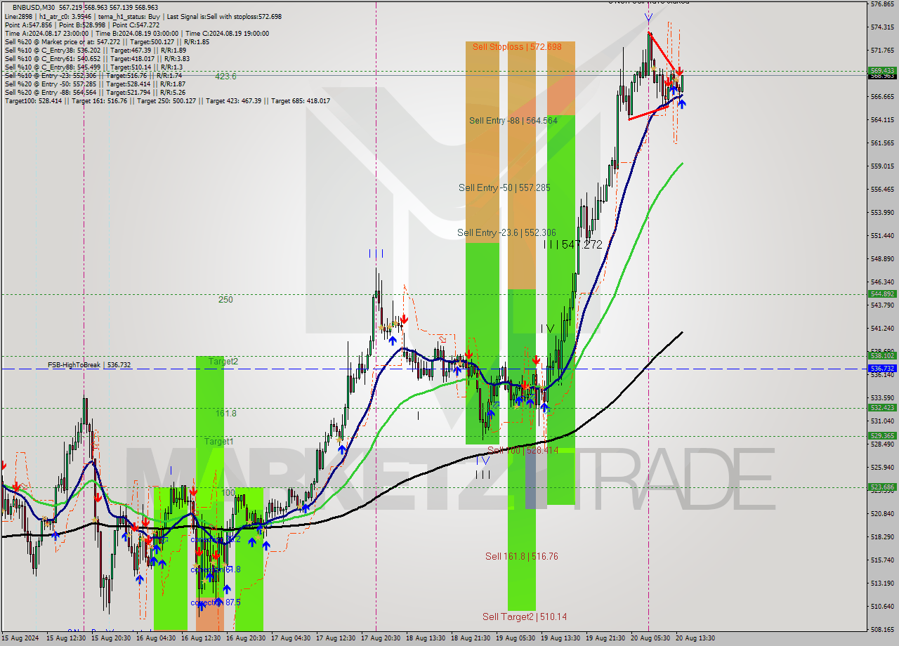 BNBUSD M30 Analysis BNBUSD M30 Signal