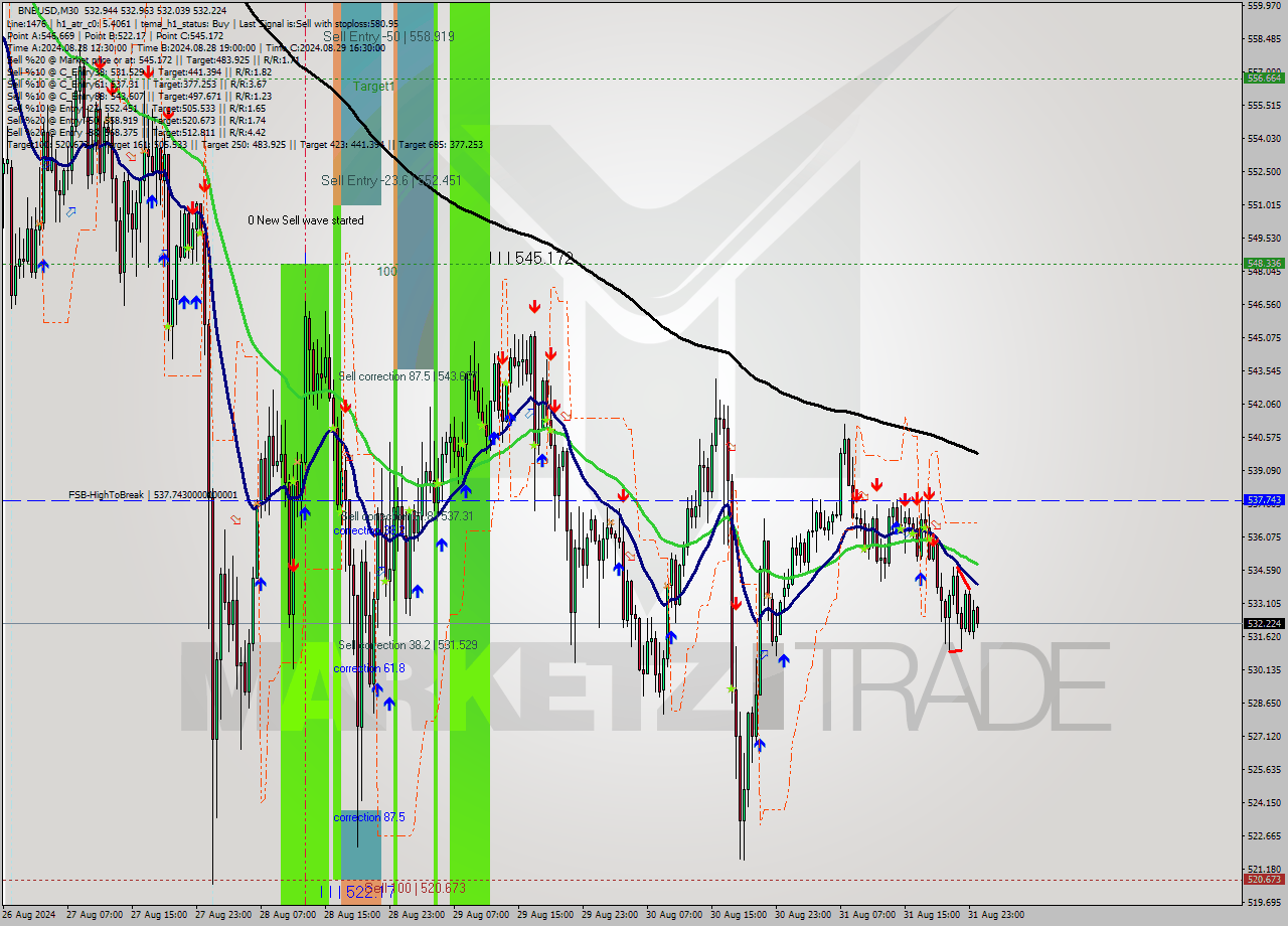 BNBUSD M30 Analysis BNBUSD M30 Signal