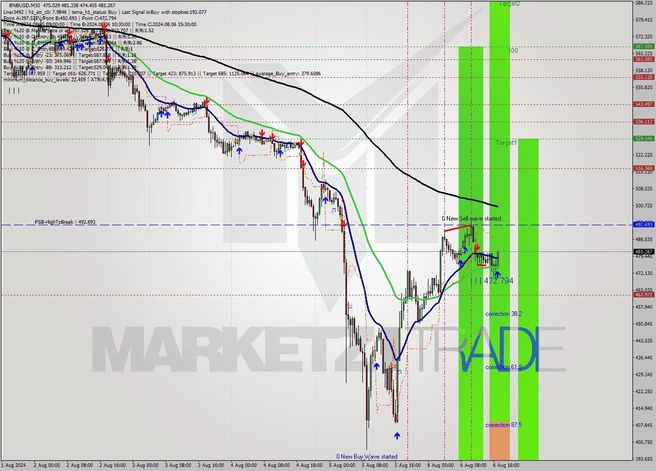 BNBUSD M30 Analysis BNBUSD M30 Signal