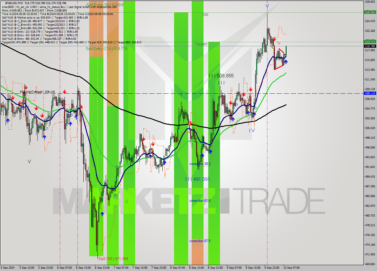 BNBUSD M30 Analysis BNBUSD M30 Signal