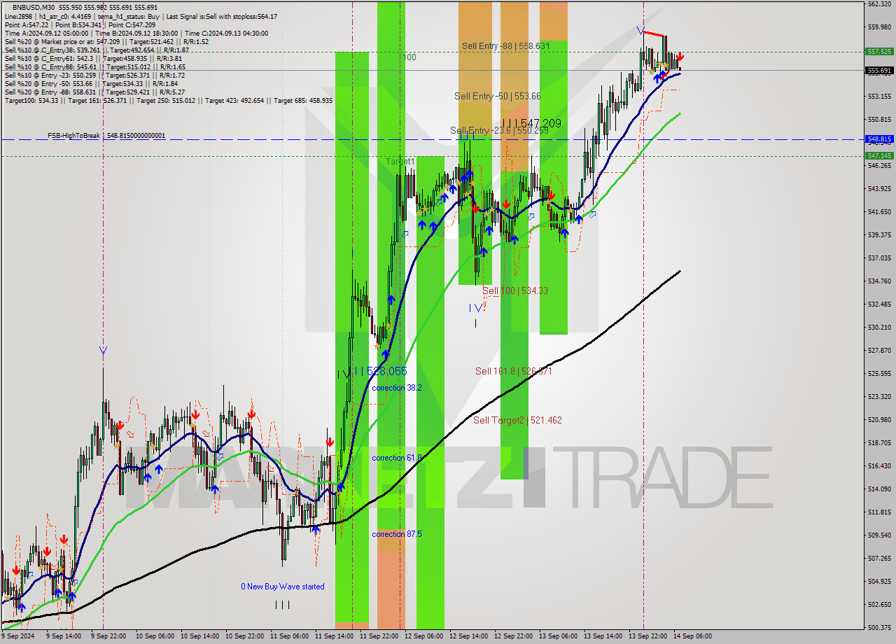 BNBUSD M30 Analysis BNBUSD M30 Signal