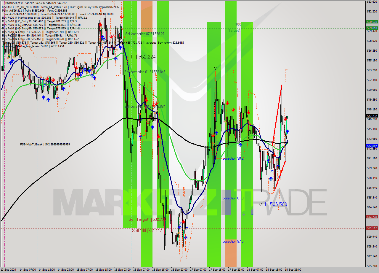 BNBUSD M30 Analysis BNBUSD M30 Signal
