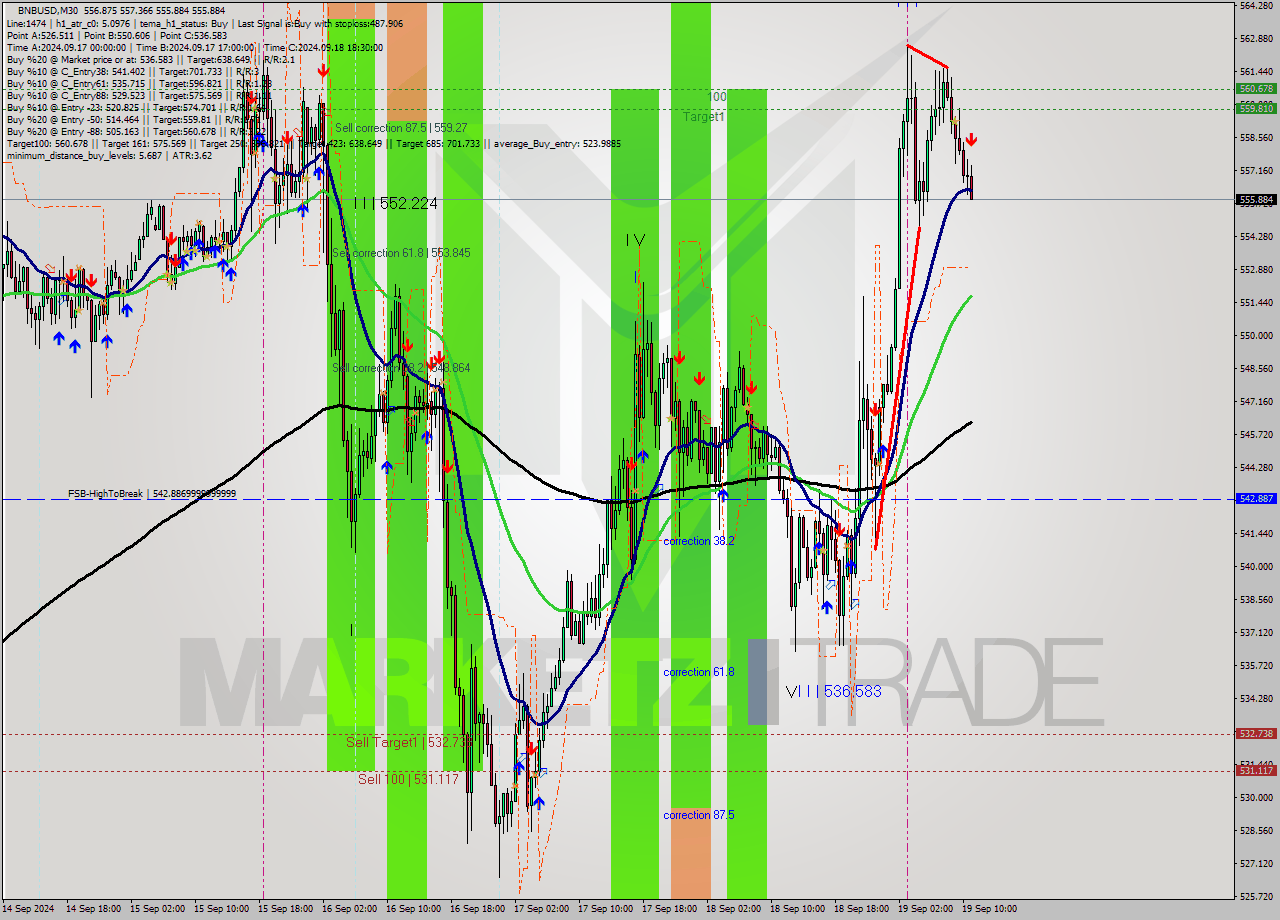 BNBUSD M30 Analysis BNBUSD M30 Signal