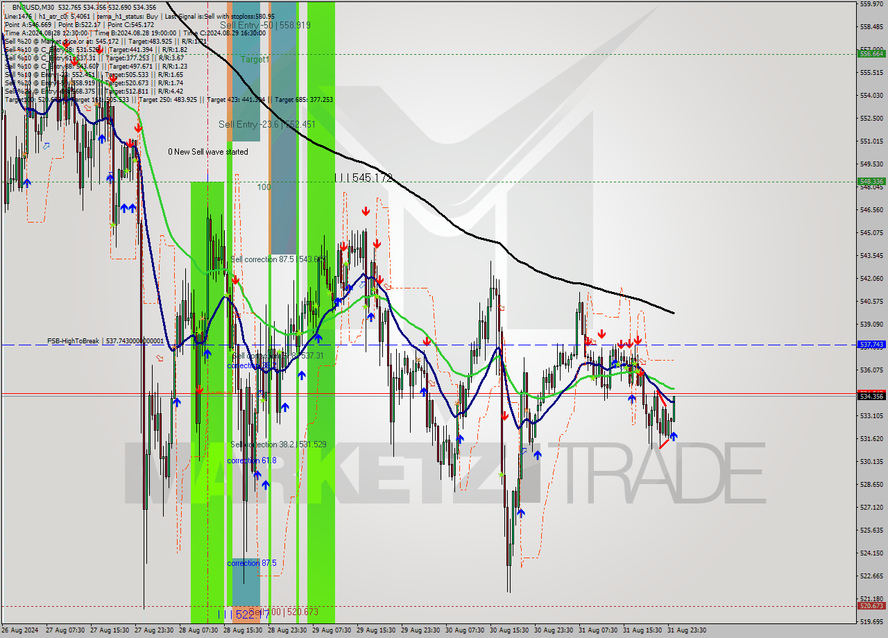 BNBUSD M30 Analysis BNBUSD M30 Signal