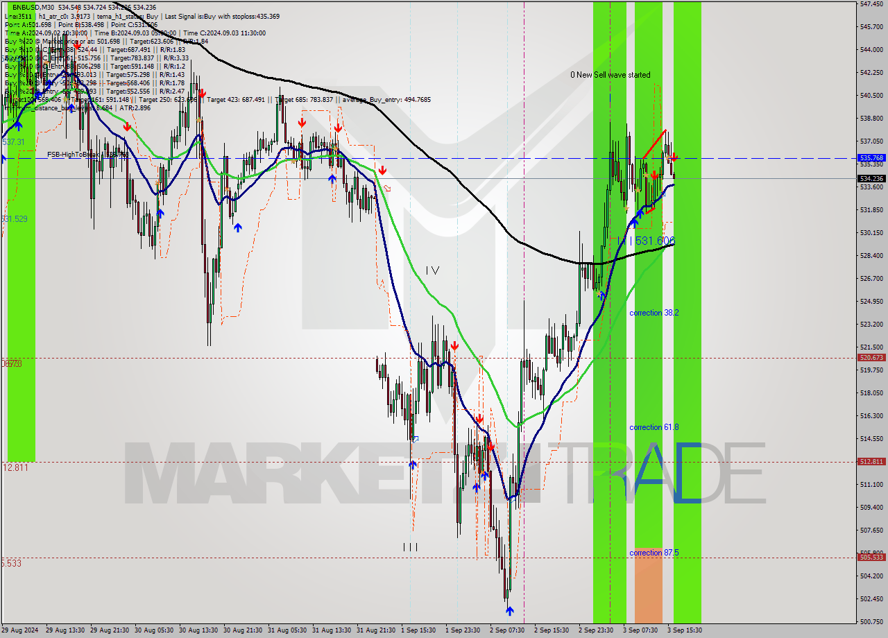 BNBUSD M30 Analysis BNBUSD M30 Signal