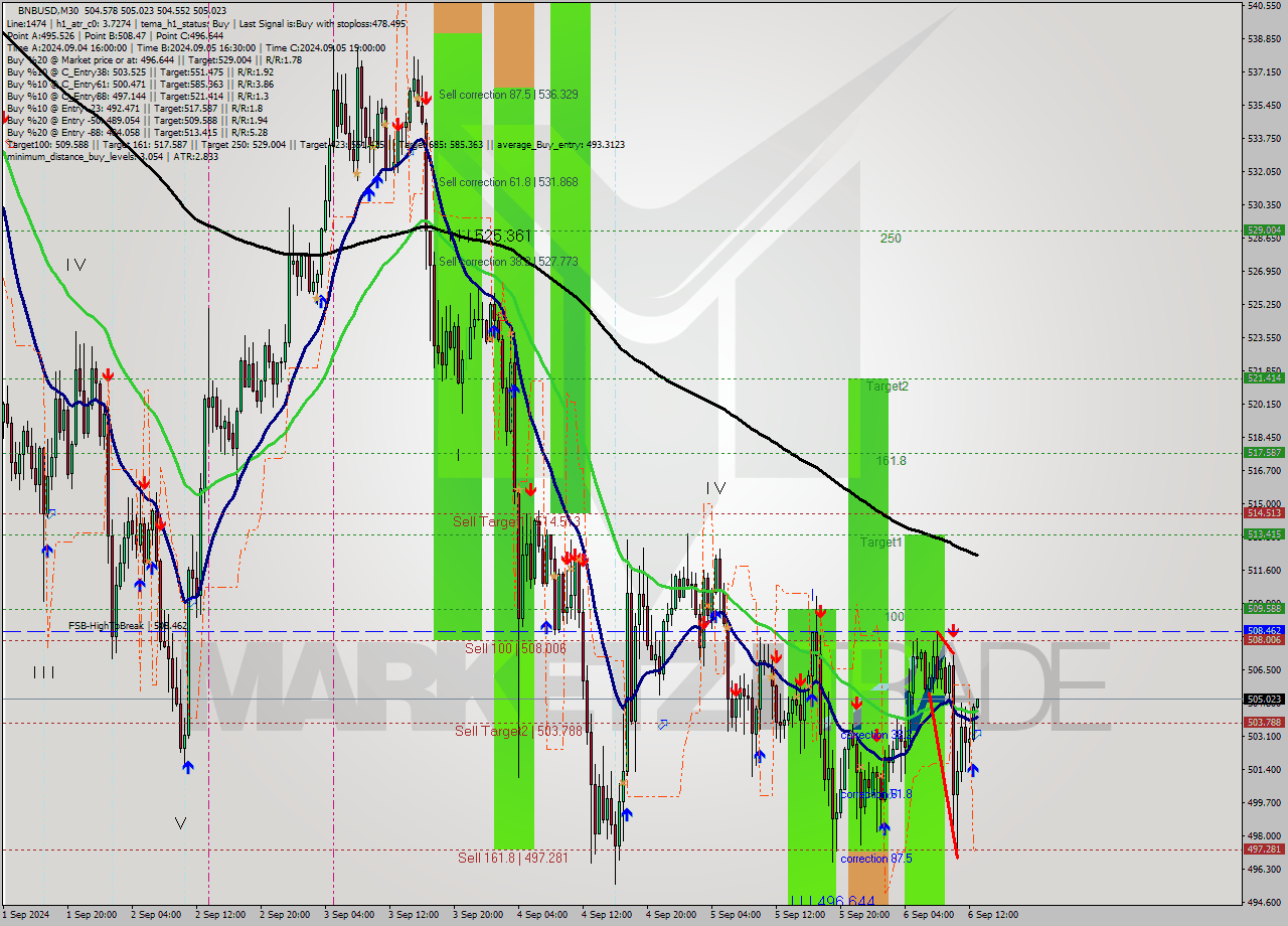 BNBUSD M30 Analysis BNBUSD M30 Signal