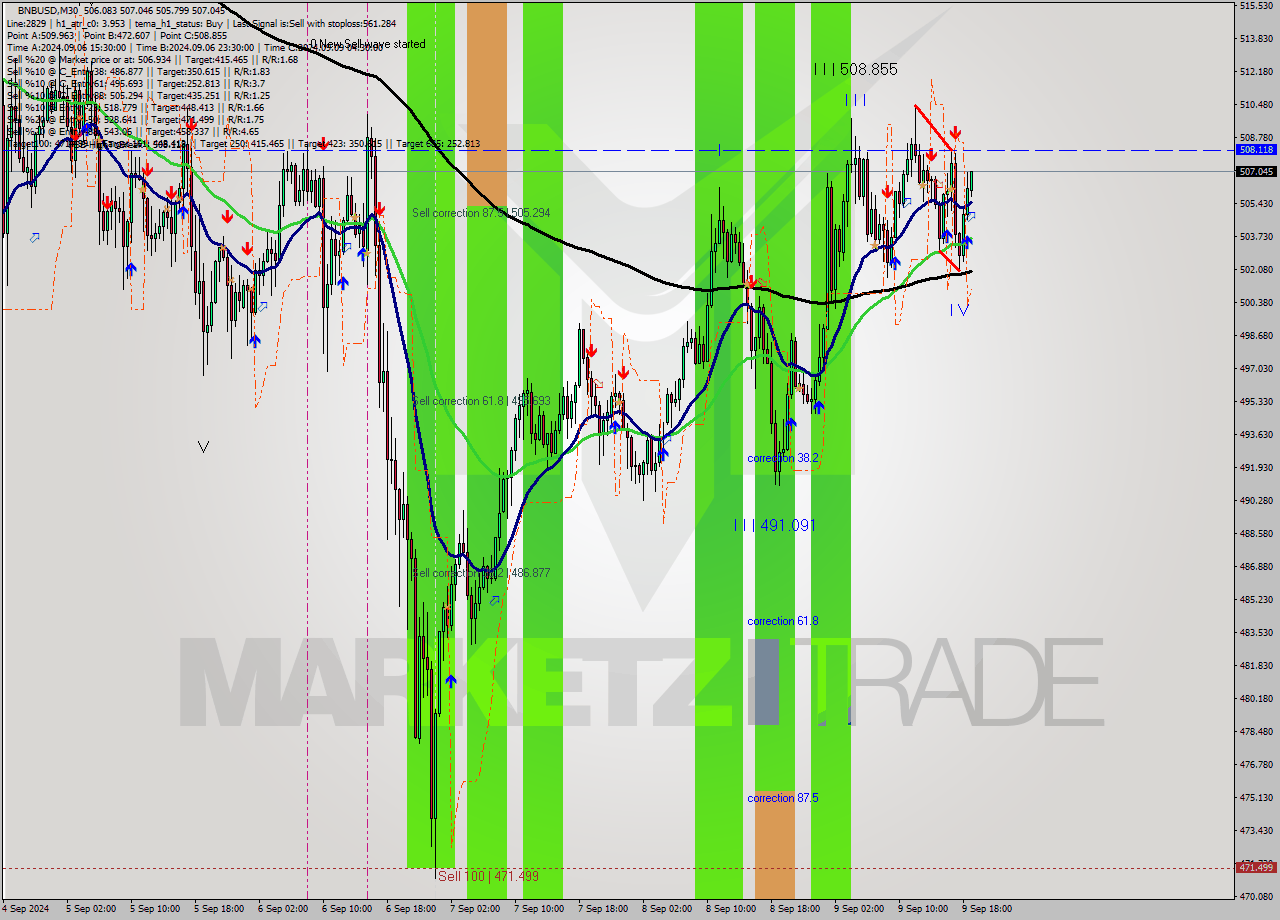 BNBUSD M30 Analysis BNBUSD M30 Signal